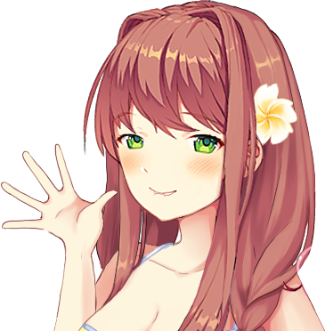 10 Mo - Beach Dokidoki Literature Club (365x372), Png Download