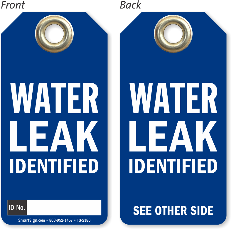 Water Leak Identified Tag - Water Leak Tag (800x800), Png Download