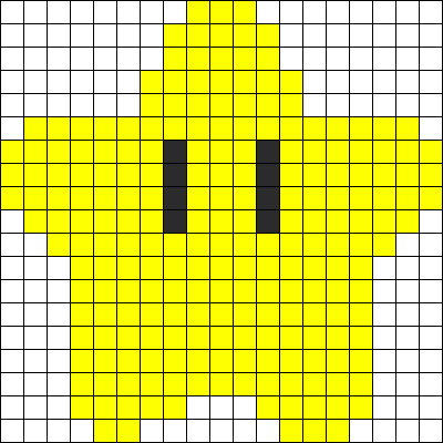 Mario Star Perler Bead Pattern / Bead Sprite - Perler Bead Patterns Pineapple (400x400), Png Download