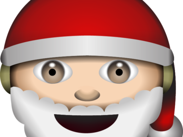 Santa Clipart Emoji - Emoji Papa Noel (640x480), Png Download