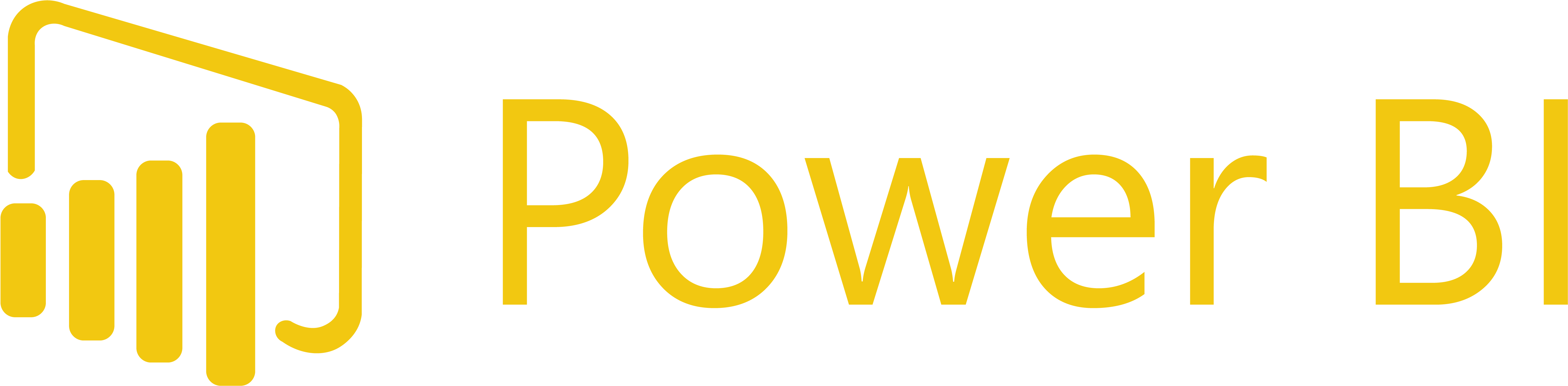 Power Bi Is A Business Analytics Service Provided By - Microsoft Power Bi Logo Transparent (5625x1492), Png Download