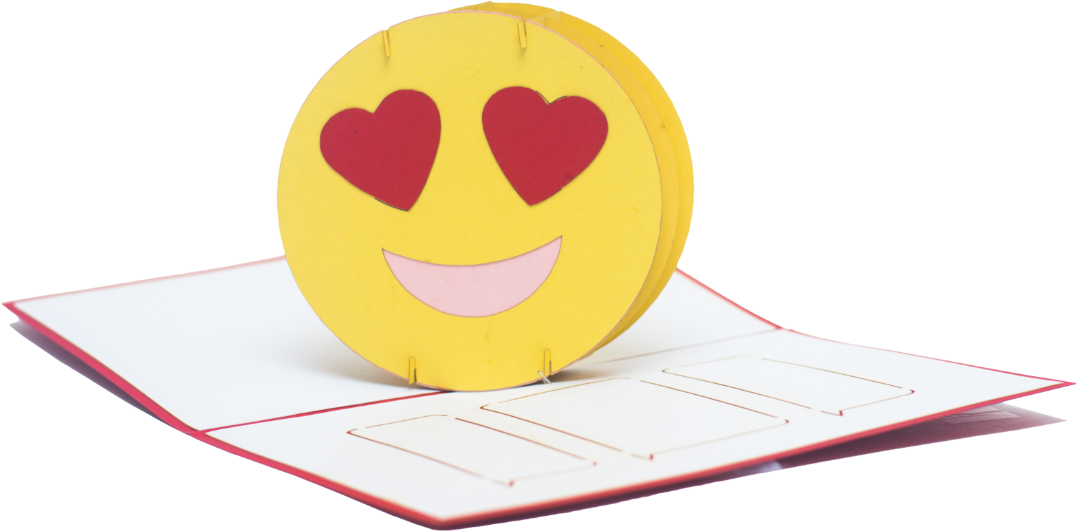 Love Emoji Pop Up Card - Smiley (2048x1365), Png Download