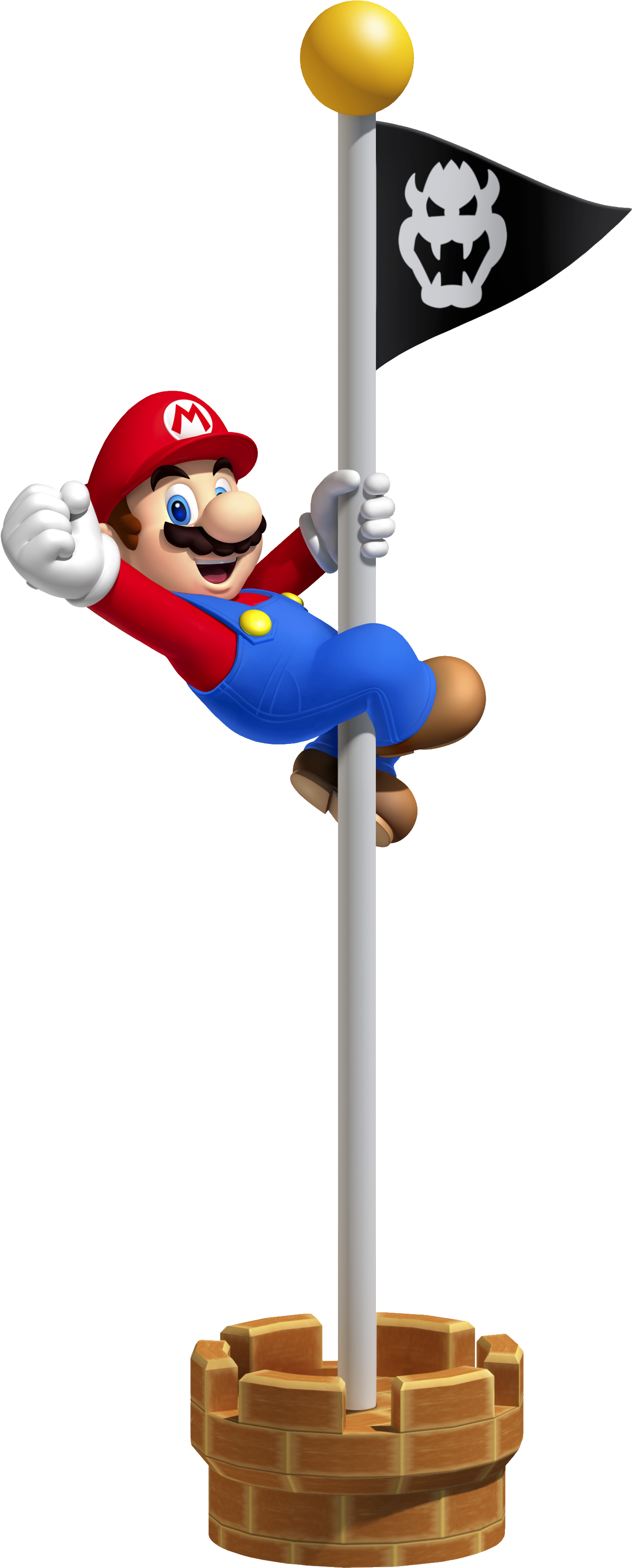Sm3dl Flagpole - Mario Flag (1694x3571), Png Download