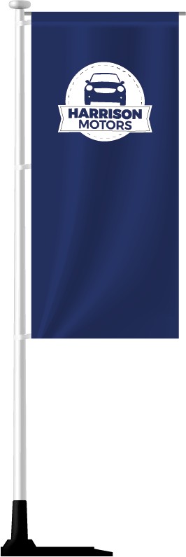 Forecourt Flagpoles - Flag (266x795), Png Download