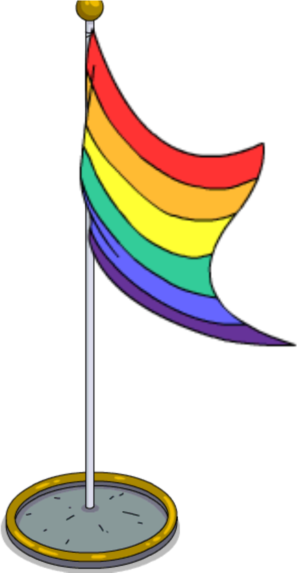 Uploaded At 603 × - Rainbow Flag Clip Art (603x1140), Png Download