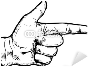 Pointing Hand Vector Sticker • Pixers® • We Live To - Demented Sentence Skateboard 79 Cm (400x400), Png Download