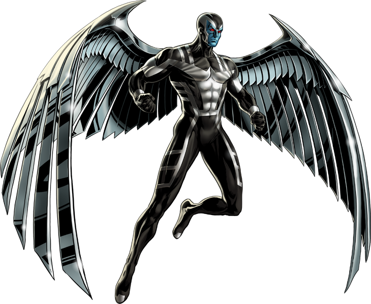 X-force Archangel Portrait Art - Archangel Marvel Avengers Alliance (730x598), Png Download