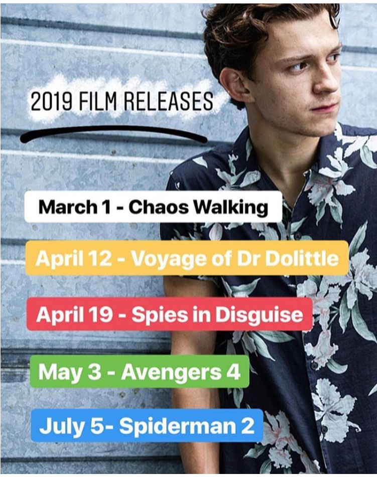 Upcoming 2019 Tom Holland Film Releases - Spider-man (750x1334), Png Download