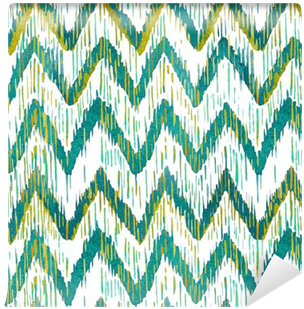 Watercolor Ikat Chevron Seamless Pattern - Watercolor Painting (400x400), Png Download