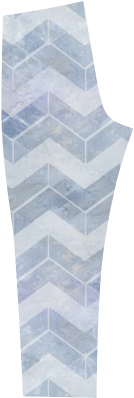 Chevron In Blue Watercolors Capri Legging - Scarf (500x500), Png Download