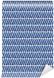 Blue Chevron Watercolor Pattern - Chain-link Fencing (400x400), Png Download