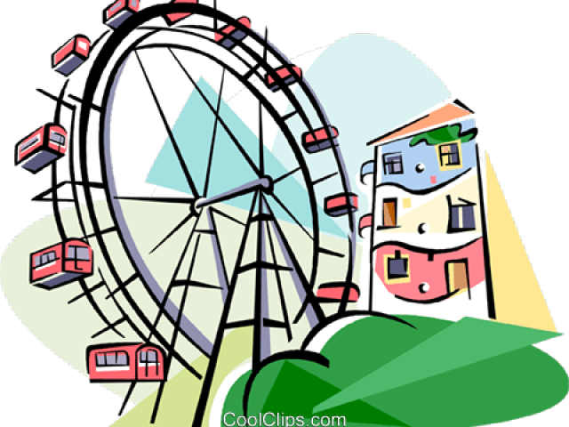 Vienna Ferris Wheel Austria Royalty Free Vector Clip - Vienna Clip Art (480x378), Png Download