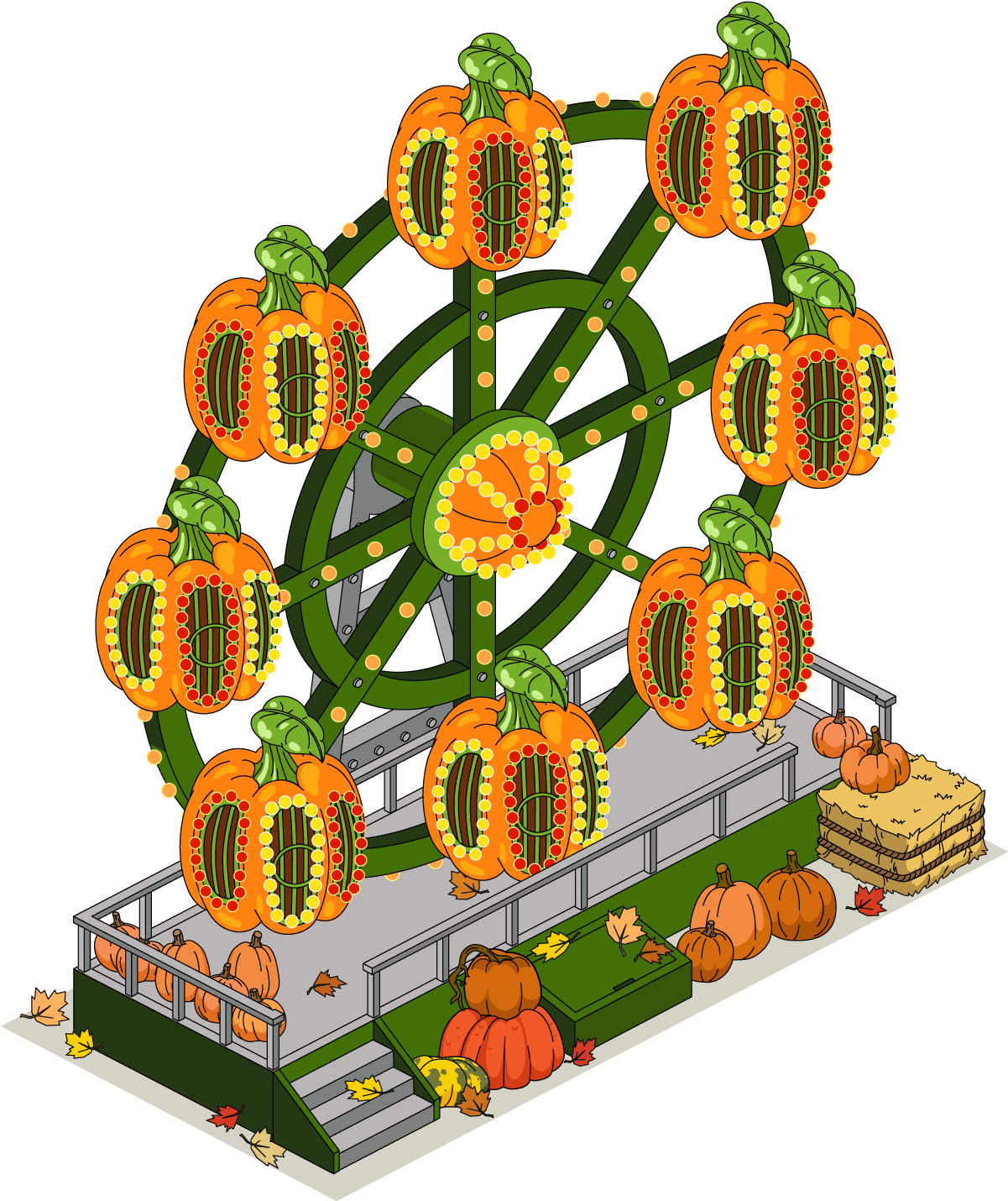 Fg Decoration Pumpkin Ferriswheel - Wheel (1201x1455), Png Download