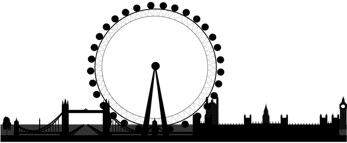Skyline London City Tower Ferris Wheel Eng - Ferris Wheel Love Simon (680x340), Png Download