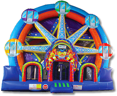 Ferris Wheel Bounce House (411x357), Png Download
