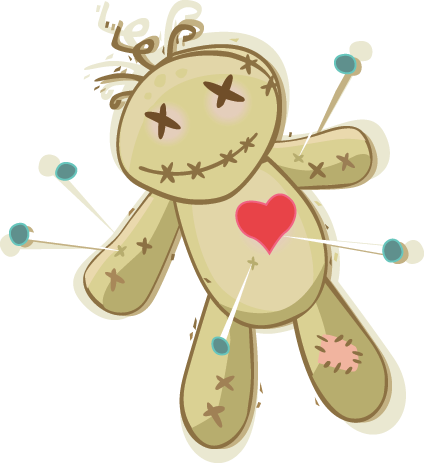 Copy Voodoo Doll - Voodoo Doll Drawing (424x463), Png Download