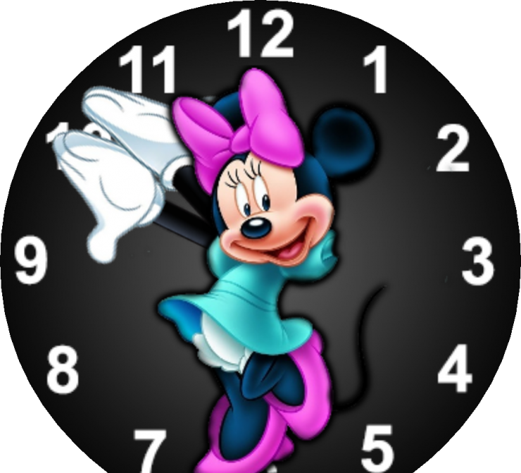 Cartoon Minnie Mouse - Minnie Mouse Watch Png (740x671), Png Download