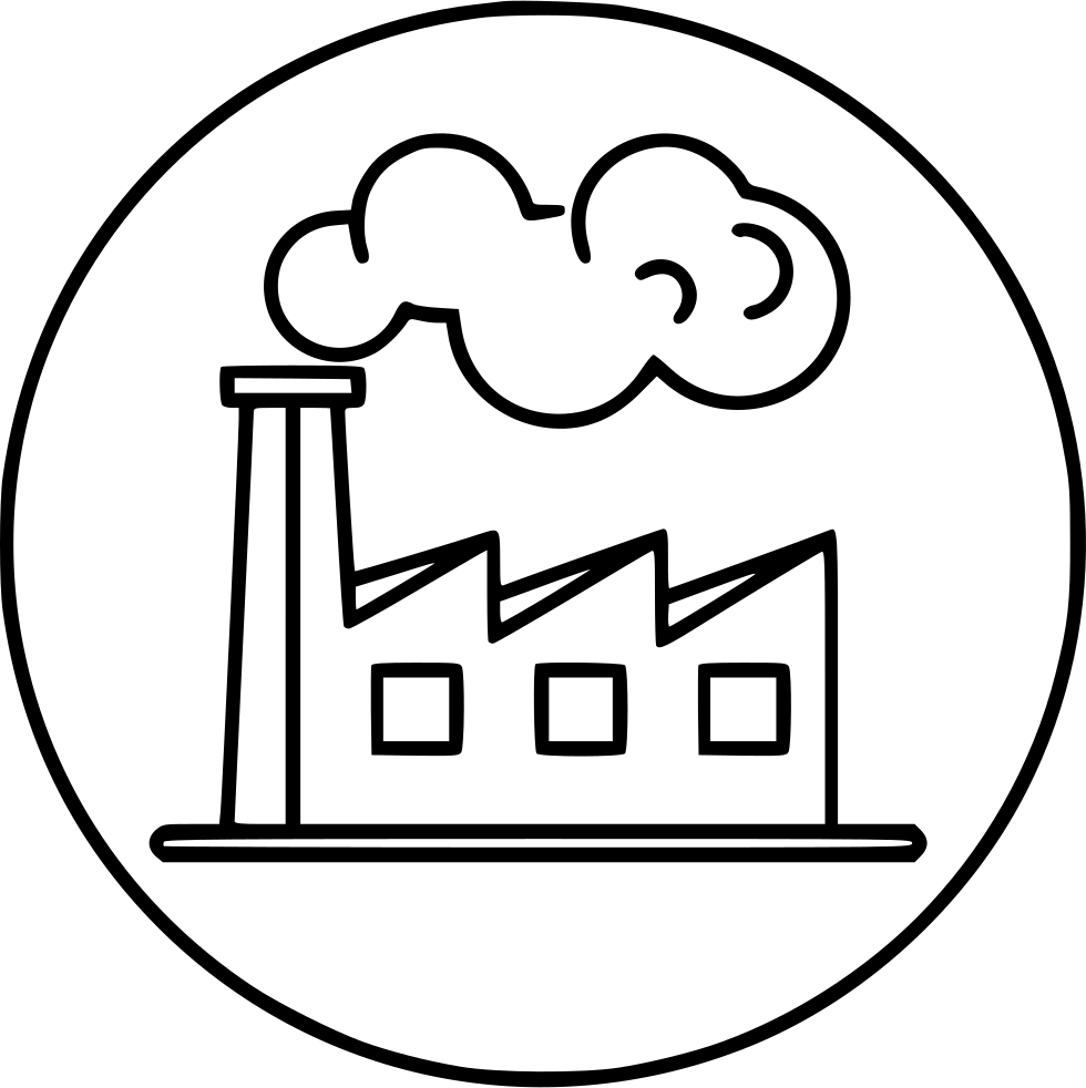 Factory Industry Polution Smoke Comments - Factory Images For Drawing (980x982), Png Download