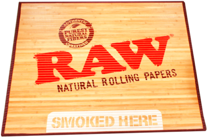 Raw Bamboo Door Mat - Raw Rolling Paper Mat (510x383), Png Download