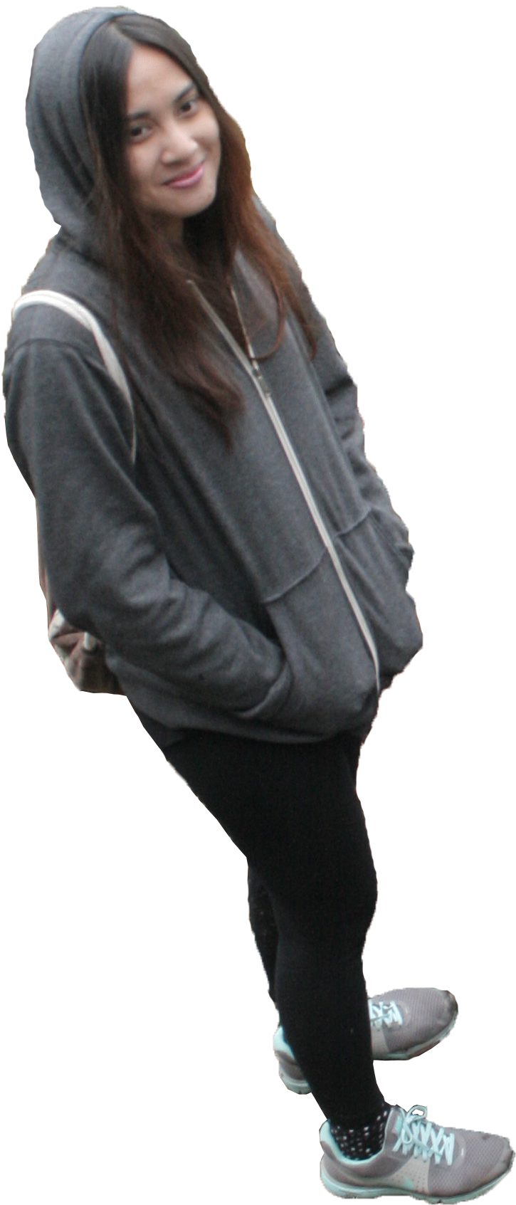 22 Top Aerial View - Girl (740x1692), Png Download