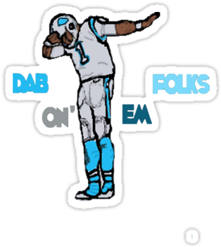 Fancy Cam Newton Iphone Wallpaper Cam Newton Dab On - Cartoon Cam Newton (375x360), Png Download