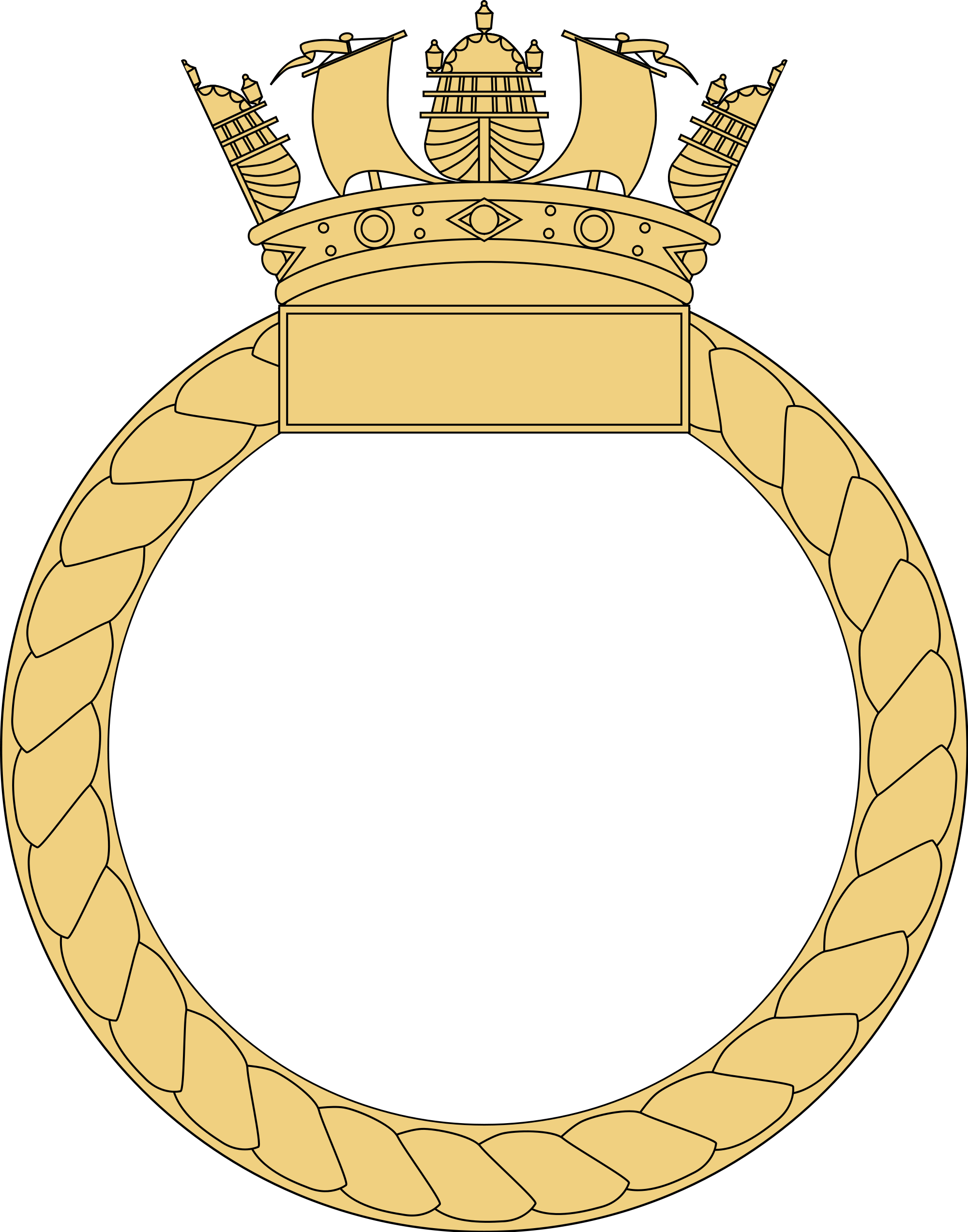 Big Image - Blank Royal Navy Crest (1885x2400), Png Download