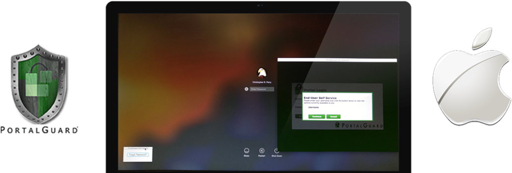 Portalguard Boosts Apple Macintosh Productivity With - Apple (1102x350), Png Download