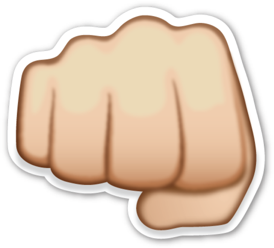 @officialstars 🍀👑↗ Emoji Fist Fistbump Shape - Emoji Soco Png (547x497), Png Download