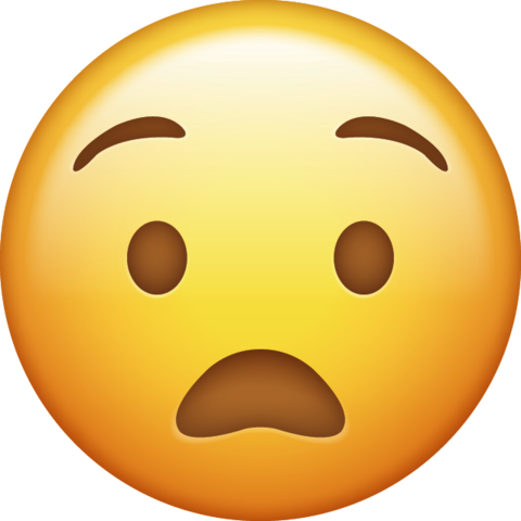 Anguished Emoji Png Icon - Frown Emoji Clip Art (480x480), Png Download