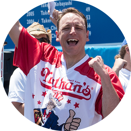 Joey Chestnut - Nathan's Hot Dogs (440x440), Png Download