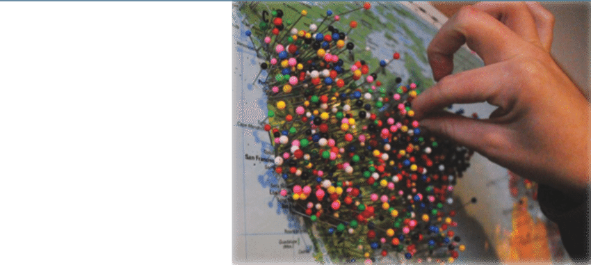 When Someone Sees A Wall Map With Pins In A Chocolate - Bead (850x381), Png Download