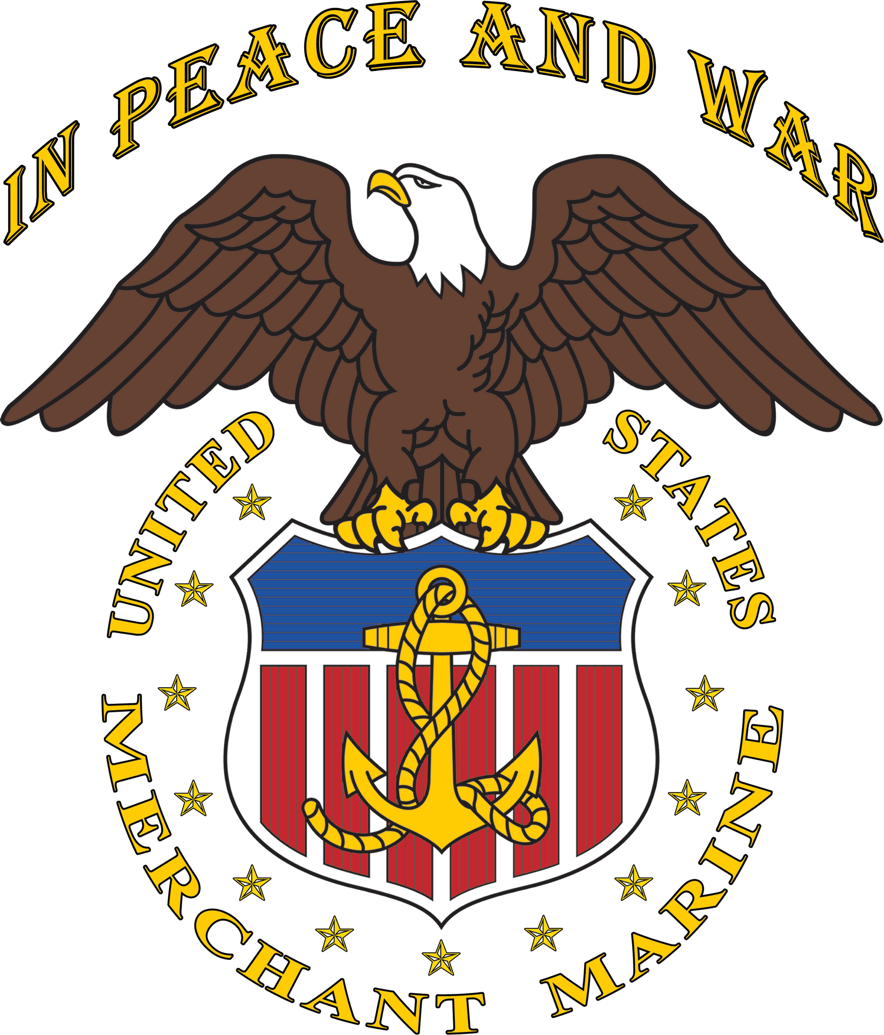 Merchant Marine Emblem (2843x3331), Png Download