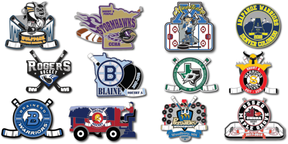 Hockey Trading Pins (599x323), Png Download