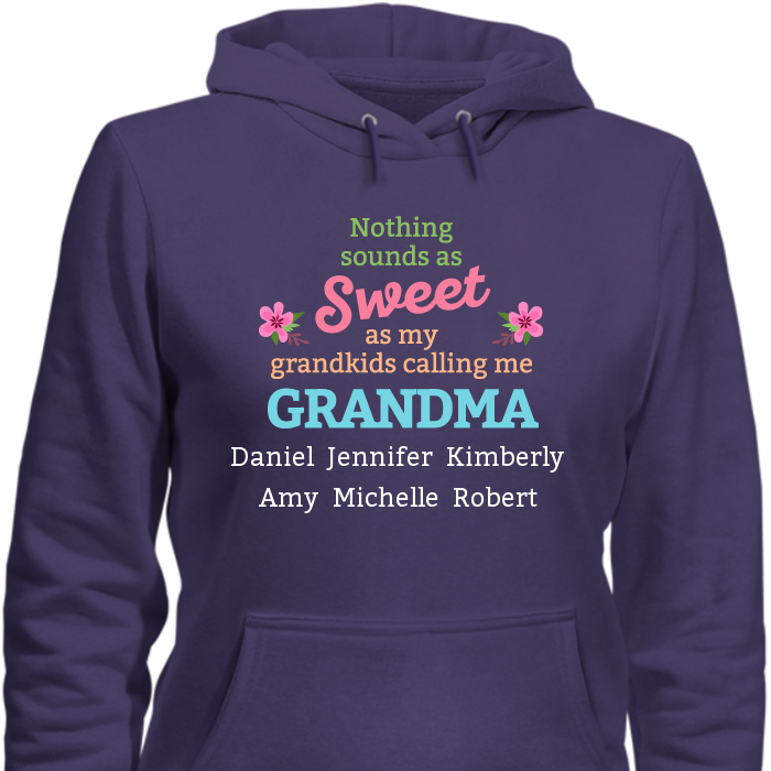 Hoodies - Cool Grandma Belongs To... Hoodie With Free Personalization (700x700), Png Download