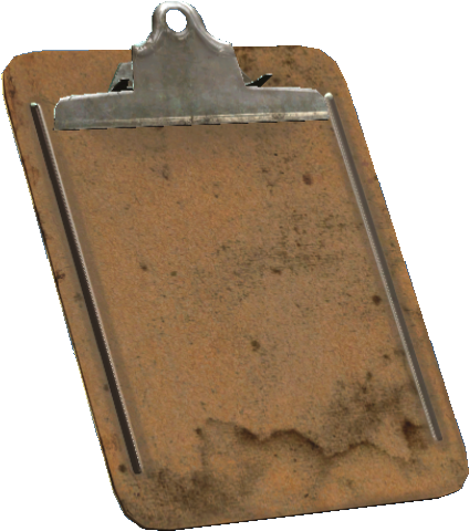 Battered Clipboard - Portable Network Graphics (576x556), Png Download