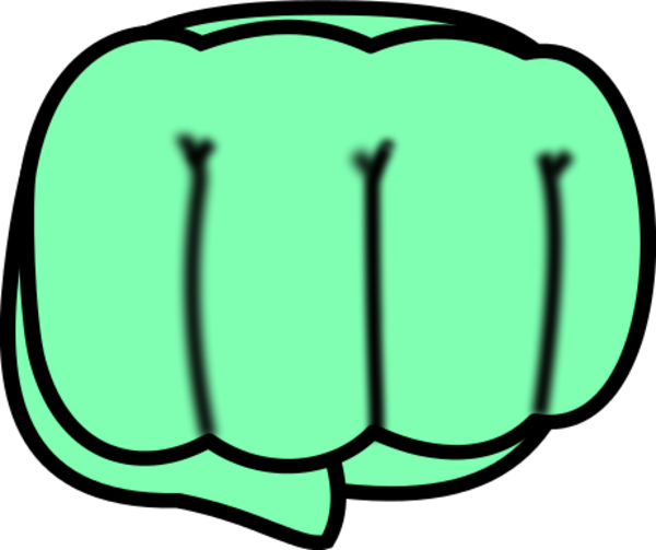 Chibi Fist Vector Clip Art - Cartoon Fist (600x503), Png Download