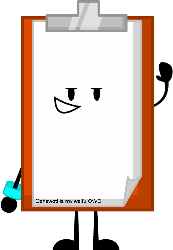 Clipboard Pose - Bfdi Clipboard (638x864), Png Download