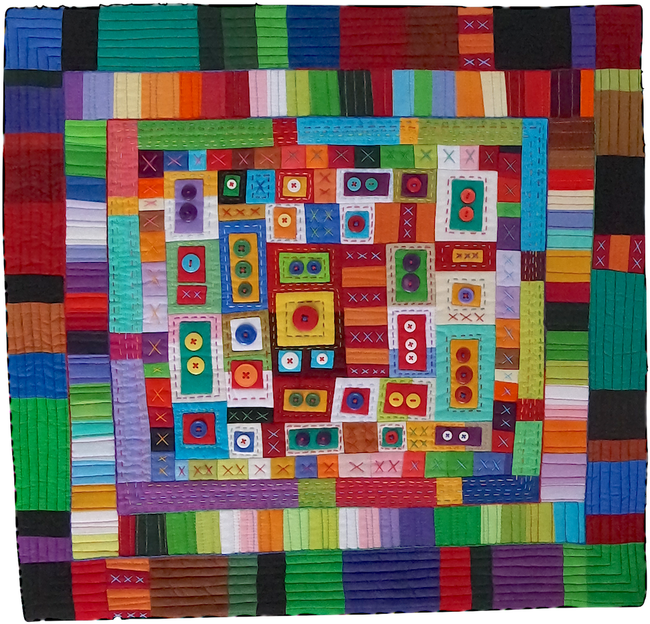 Diane Melms, "holding Together" - Patchwork (1008x977), Png Download