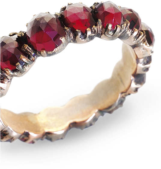 At The Beginning Of The 17th Century, Crude Bohemian - Bohemian Garnet Jewelry Prague (535x600), Png Download