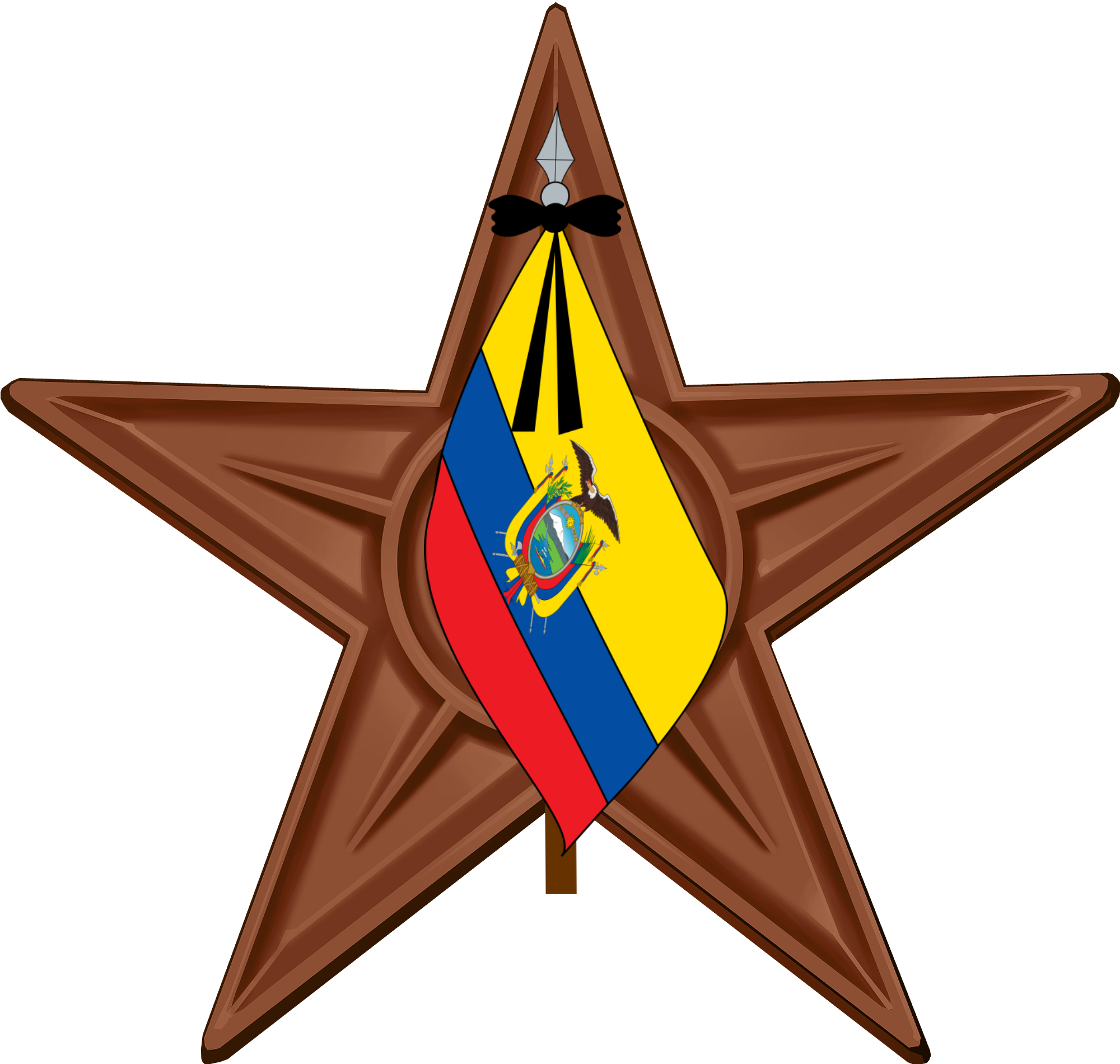 Ecuador Barnstar Flag Mourn - Ncis Png (2000x1900), Png Download