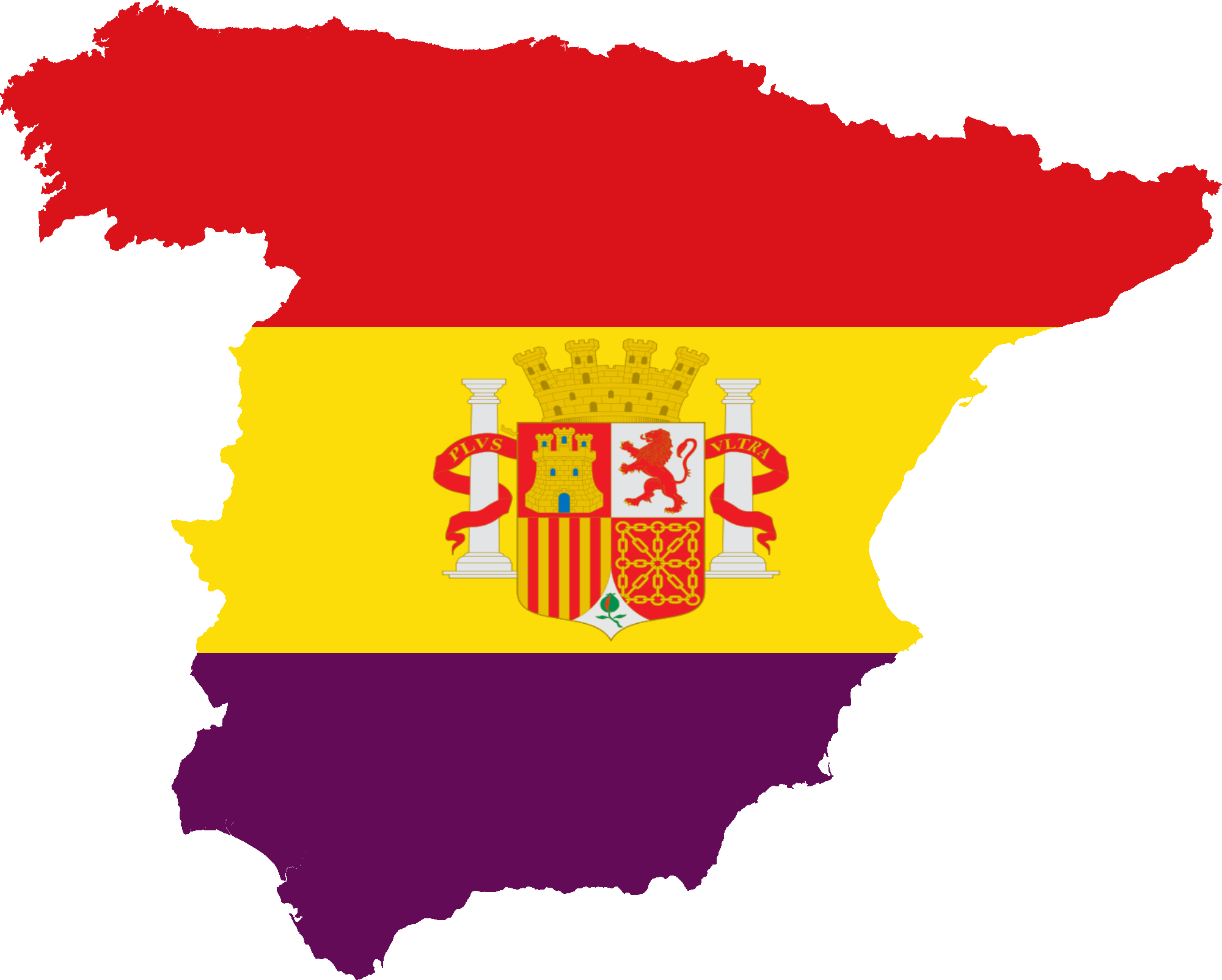 Flag Map Of The Spanish Republic - La Guerra Del General Escobar (2000x1604), Png Download