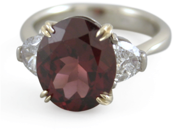 Laura's Garnet - Engagement Ring (369x400), Png Download