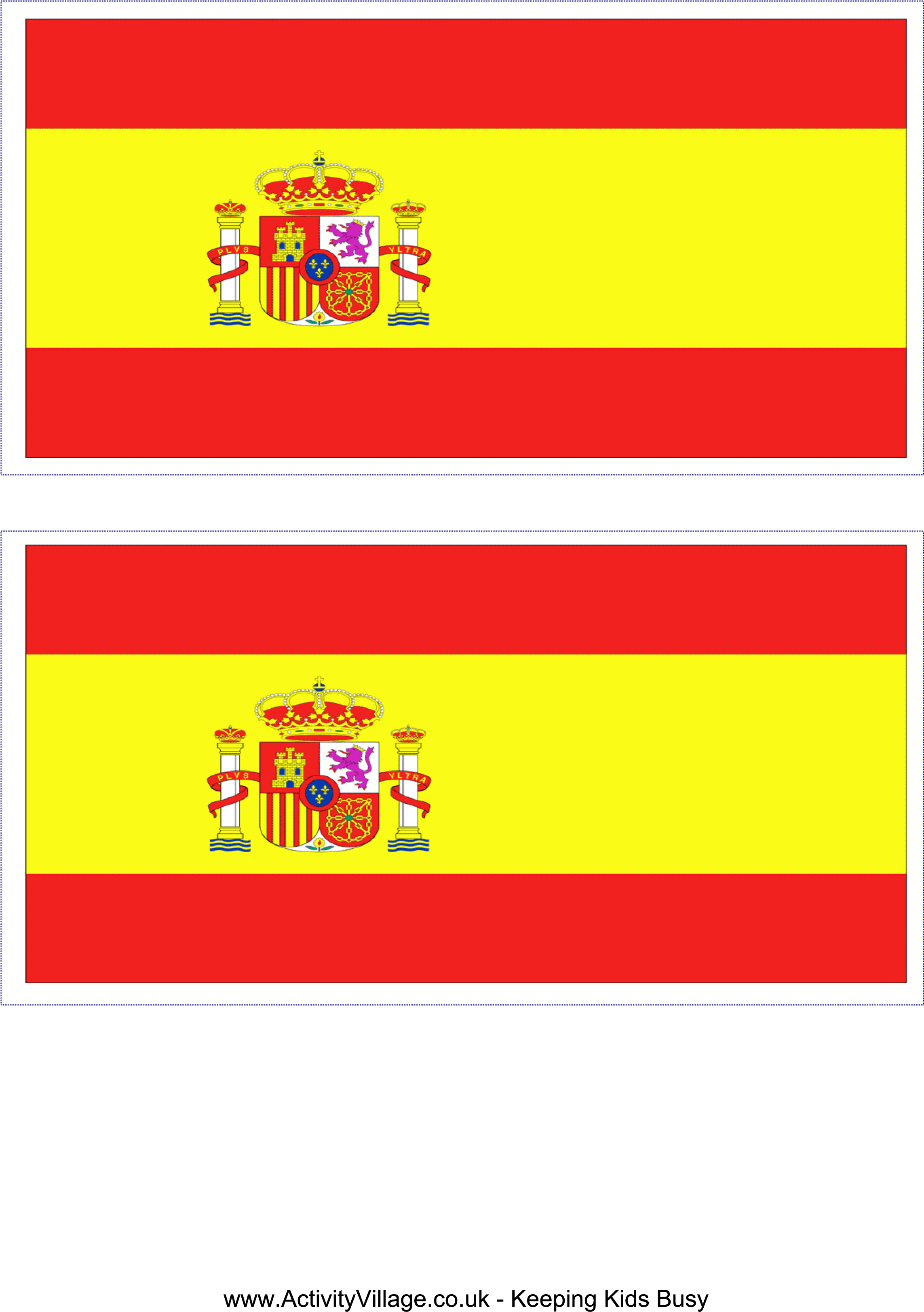 Download This Free Printable Spain Template A4 Flag, - Skin Decal Wrap For Kobo Arc 7 Inch Ereader Tablet (2480x3508), Png Download