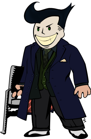 Vault Boy Joker By Forarkan-d33uxps - Fallout Vault Boy Art Style (314x481), Png Download