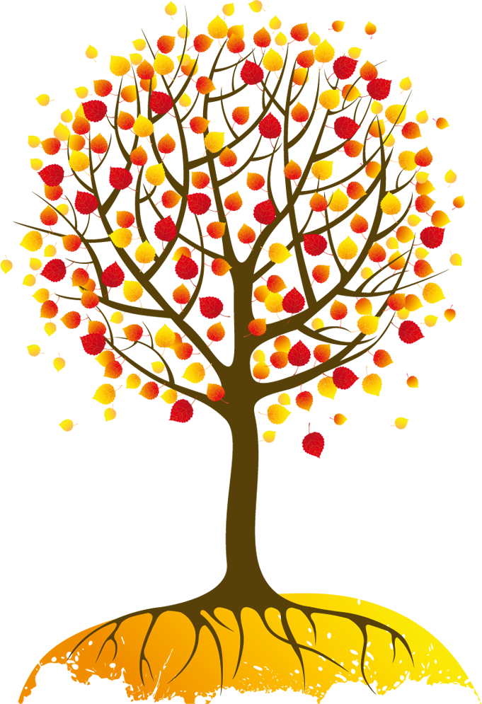 Autumn Trees Vector Png (681x995), Png Download