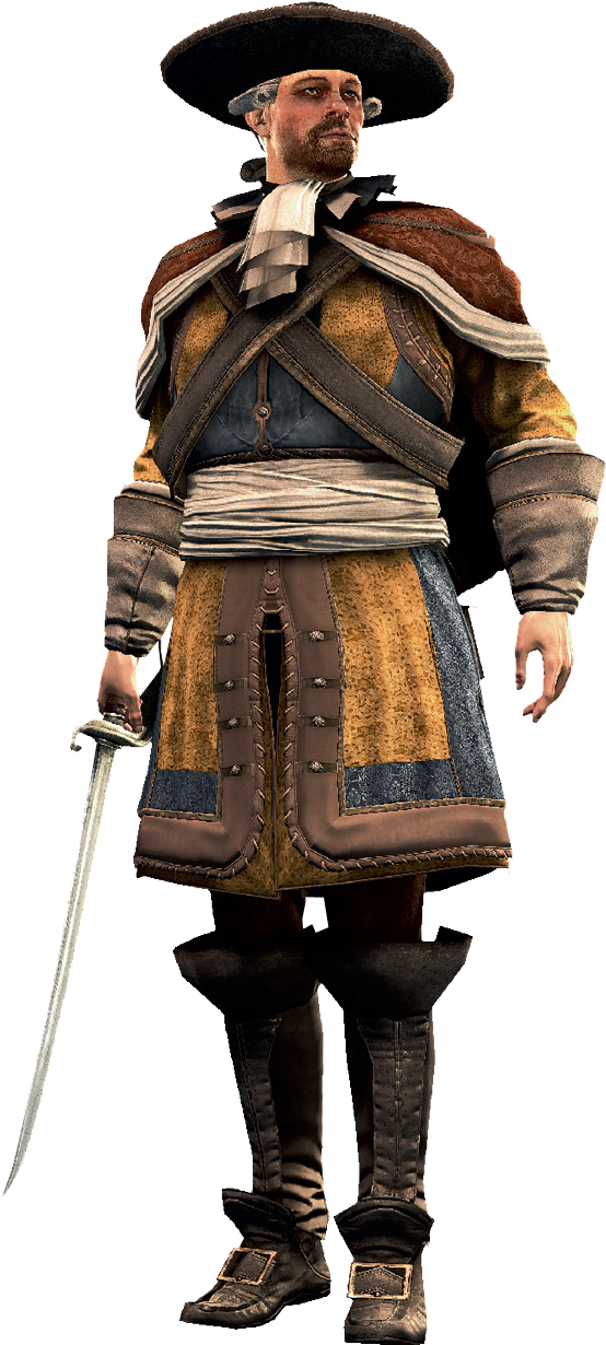 Ac4 Spanish Captain Render - Assassin's Creed 4 Spanish (579x1260), Png Download