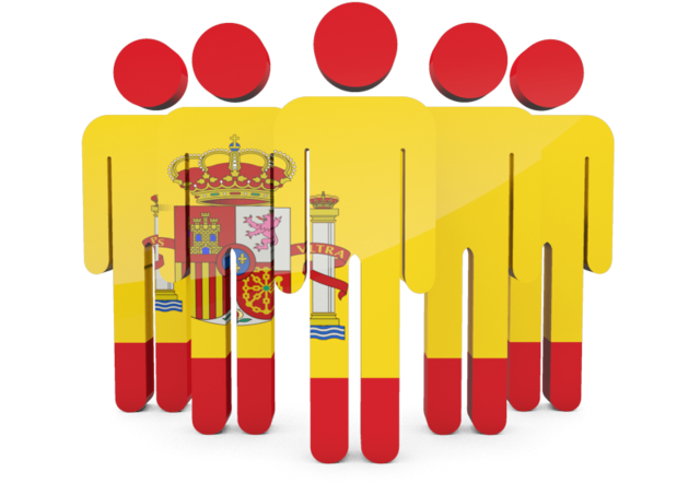Illustration Of Flag Of Spain - People With Brazil Flag (640x480), Png Download