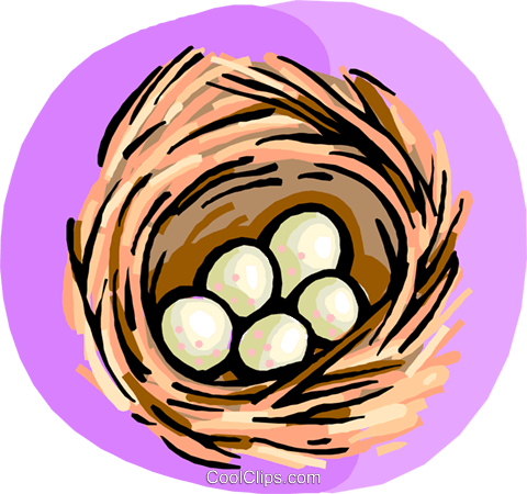 Bird Nest With Eggs - Hangisinde E Sesi Var (480x450), Png Download