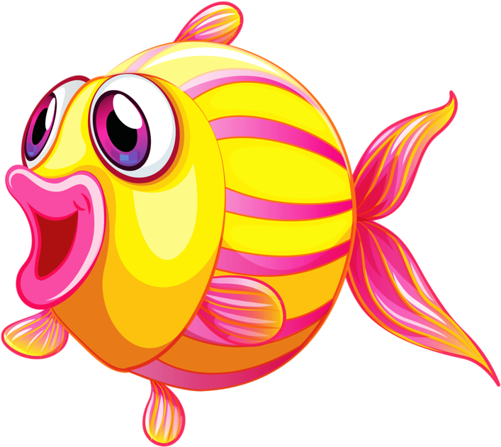Download Jellyfish Clipart Underwater - Peces De Colores Animados PNG Image  with No Background 