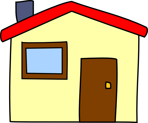 Clipart Info - Simple Cartoon House (600x497), Png Download
